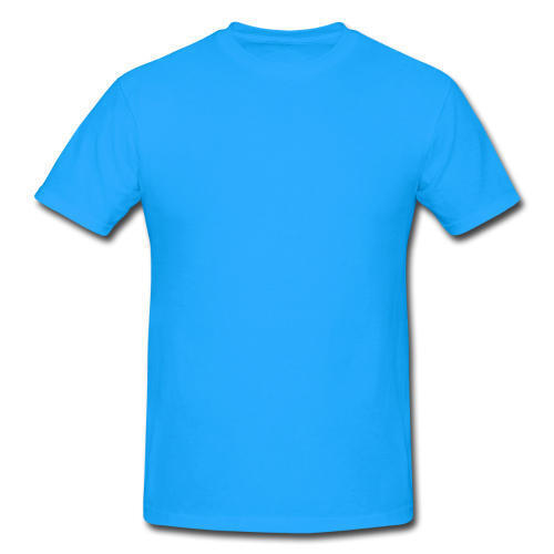  प्लेन स्काई ब्लू राउंड नेक हाफ स्लीव ब्रीथेबल स्किन फ्रेंडली रिंकल फ्री कैज़ुअल वियर कॉटन टी-शर्ट पुरुषों के लिए 
