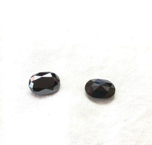 Sparkling Black Oval Shape Moissanite Diamond , VVS1, 3 Carat