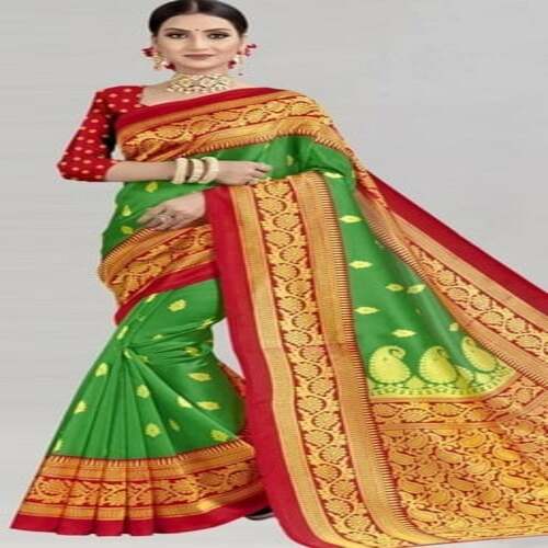 Rama Green Banarasi Saree