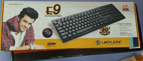 Black Color Pvc Plastic Lapcare With Wire Computer Keyboards For Office