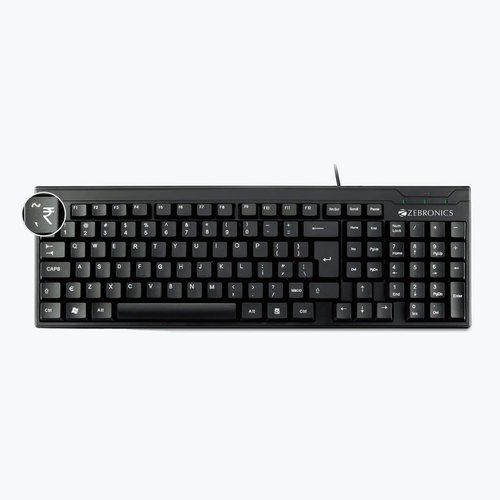 Pvc Black Color Wired 104 Zebronics Zeb-K35 Keyboard For Office And Home