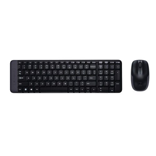 काला रंग Logitech Mk220 Pc वायरलेस कीबोर्ड और माउस कॉम्बो