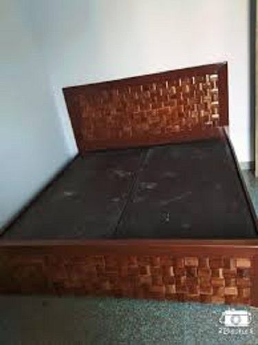 Yes Dark Brown Color Wooden Double Bed, For Bedroom, Long-Lasting And Durable