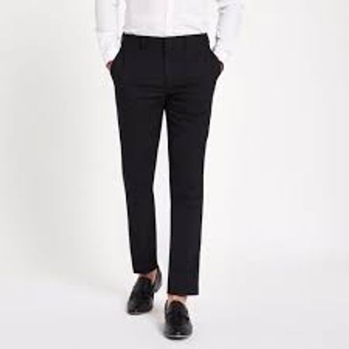 Buy IRISES Men's Casual Stretch Flat Front Dress Pants Slim-Tapered Suit  Pants (Black) (28) at Amazon.in