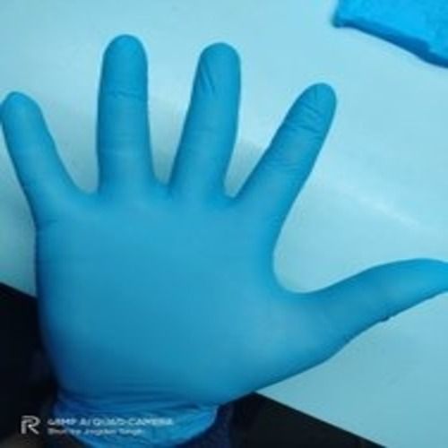 Highly Elastic And Reusable Blue Coloured Disposable Elastic Hand Gloves For Safety