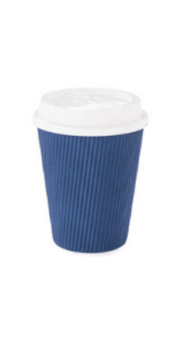 Recyclable Eco Friendly Disposable Paper Cup White Navy Blue Colour  Size: 4-7 Inch