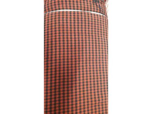 Breathable Rich Cotton Red And Black Print Check Printed Hospital Single Bedsheet, Size 5 Feet X 7.7 Feet 