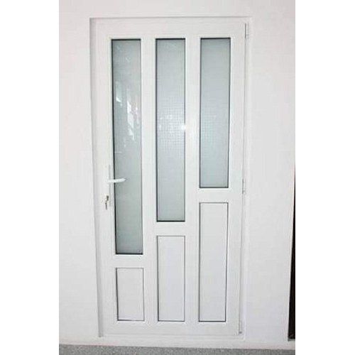 Sliding Wear Resistant Water Resistant Durable Long Lasting Hinged Powder Coated White Case Pvc Door