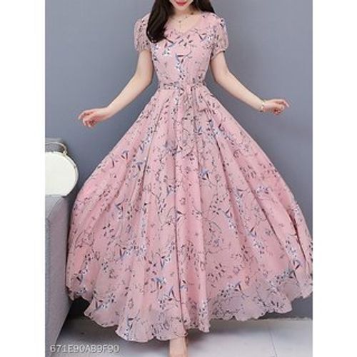 PRETTYGARDEN Long Sleeve Maxi Dress for Women - V Neck Casual Button Down  Boho Floral Print Fall Long Dresses