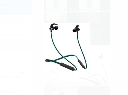 Blue Bluetooth Wireless Earphone With Immersive Stereo Sound And Hands Free With Mic Battery Backup: 12 Hours