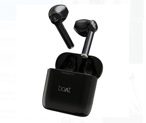 Boat Black Wireless Earbuds With 10 Meter Range, Bluetooth Version 5 And Mic