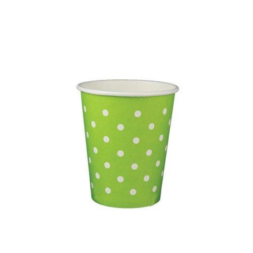 Fine Finish Easy To Fold Green Disposable 4 Inch Printed Paper Tea Cup 150 ML