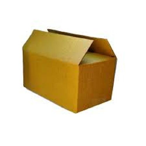 Fine Finish Eco Friendly And Recycled Rectangular Yellow Corrugated Carton Box
