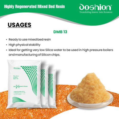 Highly Regenerated Mixed Bed Resin, High Physical Stability