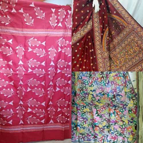 Multi Color Printed Design Pure Bangalore Silk Saree For Ladies Casual Wear