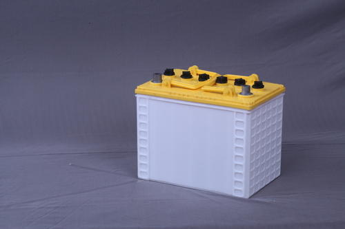 Power Saving Heavy Weight Sleek Modern Design White And Yellow Battery Container 