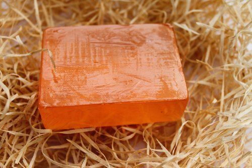 Removing Dirt And Skin Friendly And Glowing Orange Lemongrass Rectangle Handmade Organic Soap 