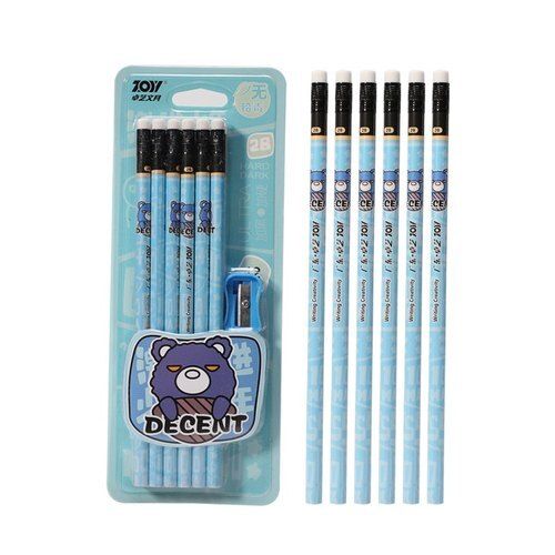 Plastic Smooth Finish And Soft High Design Light Weight Blue And Black Bold Pencil