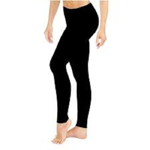 Indian Smooth Finish Light Weight And Comfortable Black Plain Legging For Ladies