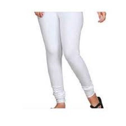 Stretchy And Durable Women Premium Quality Comfortable And Stylish White Plain Legging