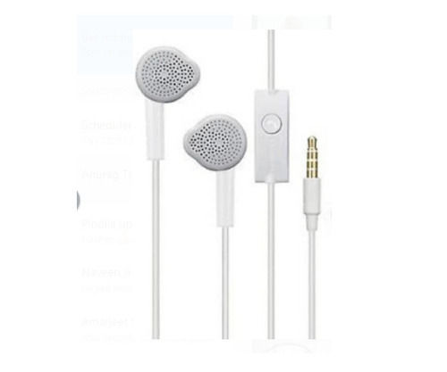 White Stereo Sound Wired Headphone For Compatible In All Types Of Mobile Phones