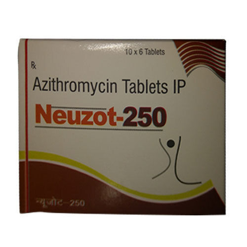सबसे भरोसेमंद और प्रभावी एज़िथ्रोमाइसिन टैबलेट आईपी, न्यूज़ोट-250/500 टैबलेट 10 एक्स 6 टैबलेट