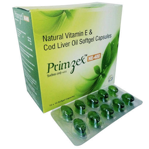 Primzex NE 400 Natural Vitamin E and Cod Liver Oil Softgel Capsules