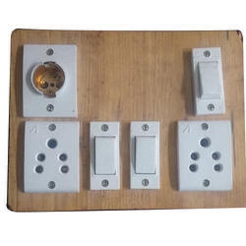 Brown And White Colour Electrical Switch Board Easy To Install For Home, Office Use Dimension(L*W*H): 12 Inch (In)