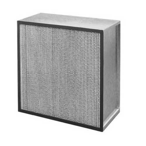 Aluminium HEPA Air Filter - Rectangular Shape, 0-200cm Thickness, Grey Color | 0-1 Micron Filtration Capacity, Ideal for Industrial Air and Gas Filtration