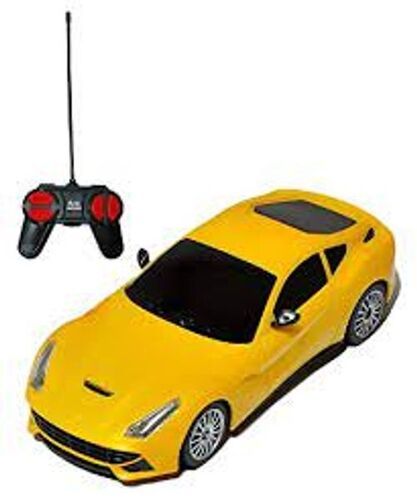 Yellow Kids Wirescorts Chargeable Plastic Racing Car With Remote Control