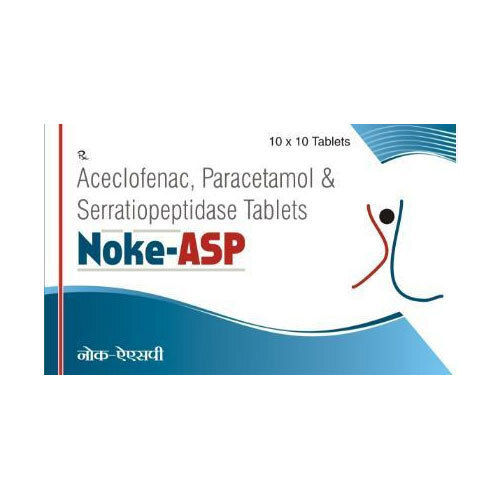 Noke-Asp Aceclofenac Paracetamol And Serratiopeptidase Tablets  Age Group: Adult