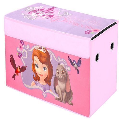 Pink Silk Screen Printing Plastic Baby Toy Box