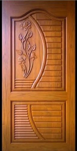 Stylish Strong Durable Polished Finished And Rectangular Wooden Door
