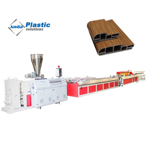 Customized 37000 Automatic Wpc Door Frame Profile Making Machine With Plc Control