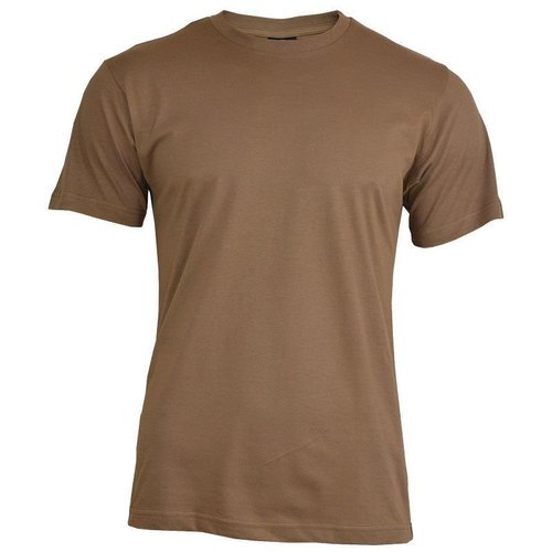 Casual Wear Plain Brown Round Neck Half Sleeve Cotton T Shirts For Men Gender: Male