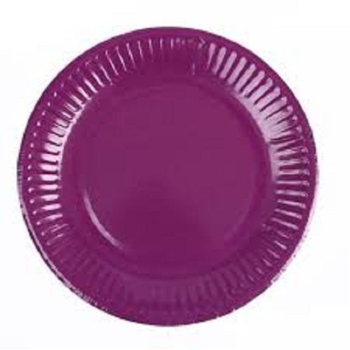 Eco Friendly And Recyclable Purple Color Disposable Paper Plate For Parties