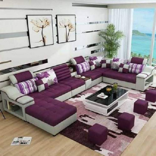 Painted Euclyptus Modern Corner Sofa Set, For Home Stylish And Comfortable 