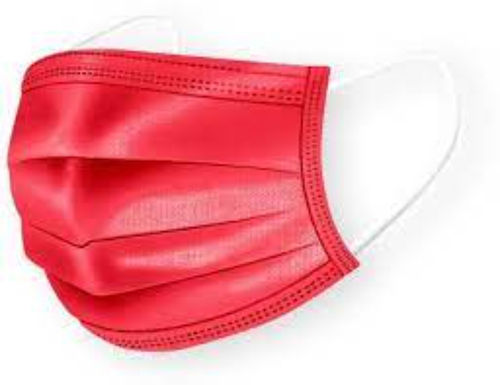 Fine Finish Red Color Breathable Comfortable And Light Weight Disposable Face Mask Age Group: Infants