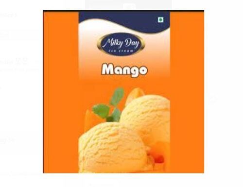 Fresh And Eggless, Milky Day Mango Flavor Ice Cream  Fat Contains (%): 11 Grams (G)