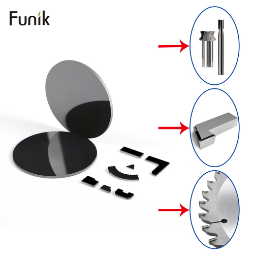 लकड़ी, पत्थर और धातु के लिए ब्लैक फनिक 75 एमएम एब्रेसिव पीसीडी ब्लैंक एंड कटिंग टिप्स