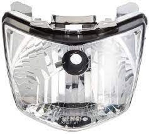 Highly Durable Plastic Bike Head Light For Two Wheeler In White Color