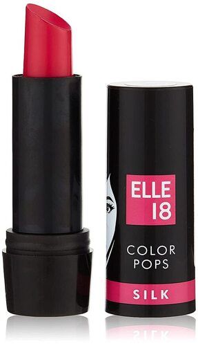 Long Lasting Stylish And Fashionable Elle18 Color Pops Silk Lipstick, R01, 4.3 G