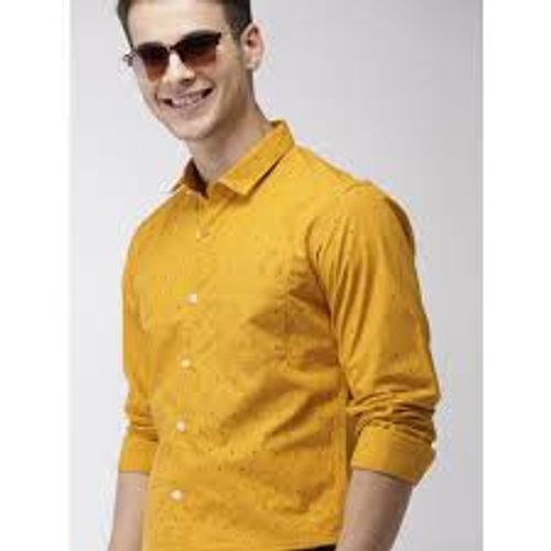 Most Comfortable Classic And Formal Wear Mens Yellow Shirt