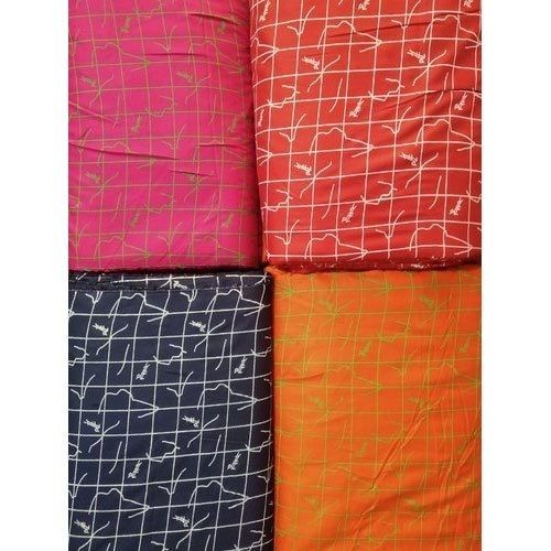 Multi Multicolor Checked Mix Cotton Poplin Fabric For Making Salwar Suit And Designer Dresses