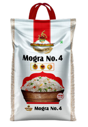100 Percent Good Quality Long Grain Mogra No. 4 White Basmati Rice, 10 Kg 