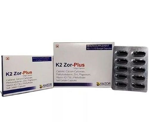 K2 Zor-plus Calcitriol, Calcium Carbonate, Methylcobalamin, Zinc And Magnesium Capsules