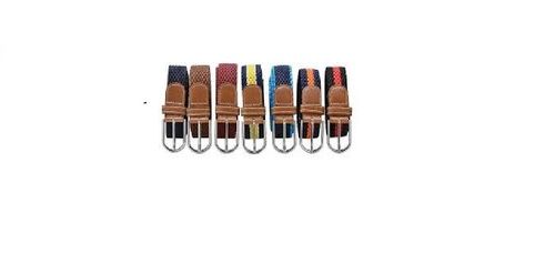 Ladies Woven Belts For Party And Casual Wear With Silver Color Buckle