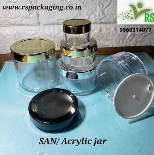 Plastic Transparent San Acrylic Jar For Store Kitchen And Cosmetics Items