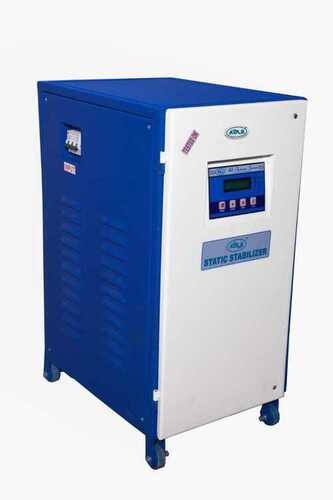 Wheel Mounted Blue And White Color Static Voltage Stabilizer