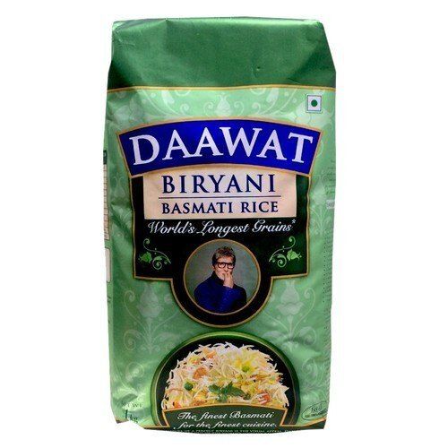  100 प्रतिशत अच्छी गुणवत्ता वाला लंबा दाना दावत बिरयानी सफेद बासमती चावल, 1 किलो 